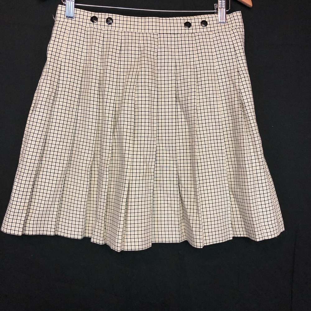 Stringbean sz 13/14 90s tan plaid sexy miniskirt